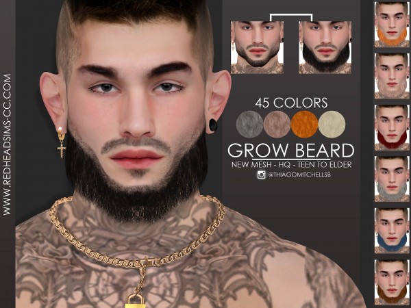  Red Head Sims: Grow beard