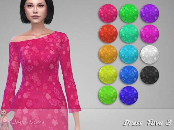  The Sims Resource: Dress Tuva 3 by Jaru Sims