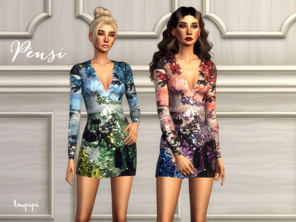  The Sims Resource: Pensi Dress by laupipi