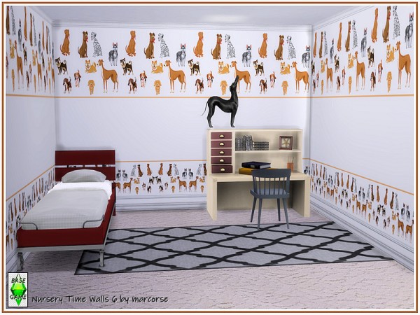 The Sims Resource: Nursery Time Walls by marcorse