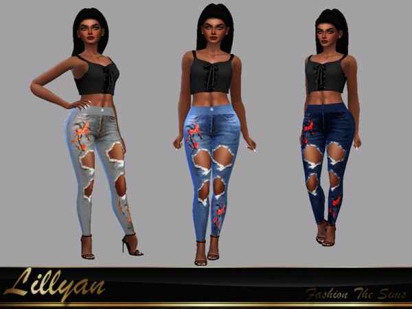  The Sims Resource: Ellen Jeans by LYLLYAN
