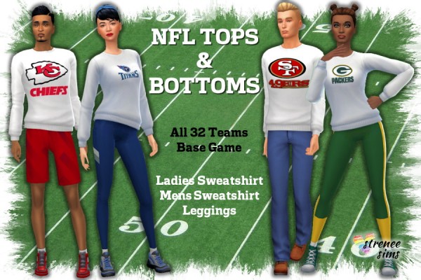  Strenee sims: NFL Tops and Bottoms
