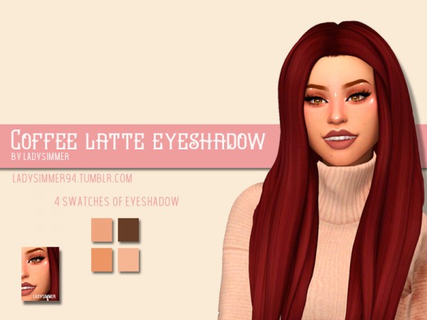  The Sims Resource: Coffee Latte Eyeshadow by LadySimmer94