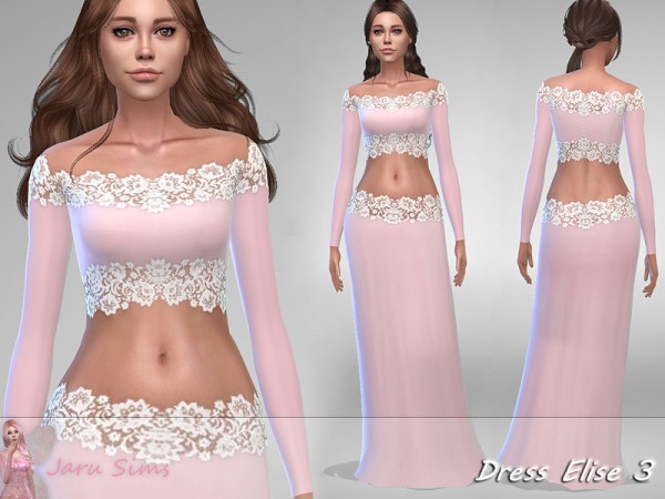  The Sims Resource: Dress Elise 3 by Jaru Sims