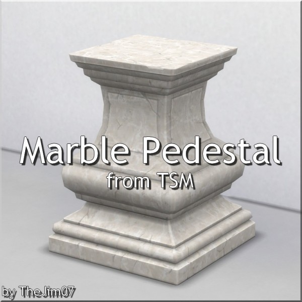  Mod The Sims: Marble Pedestal by TheJim07