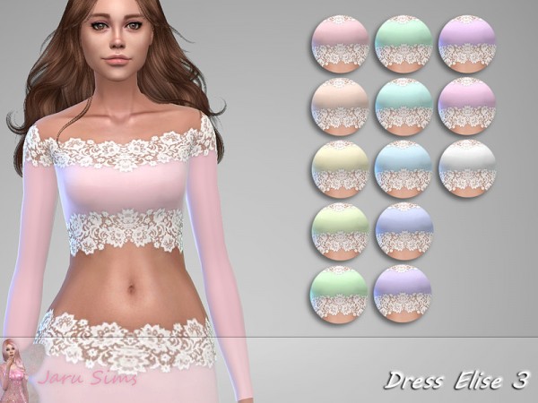  The Sims Resource: Dress Elise 3 by Jaru Sims