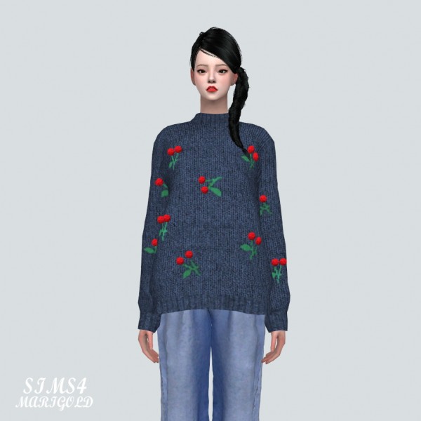  SIMS4 Marigold: Cherry Sweater