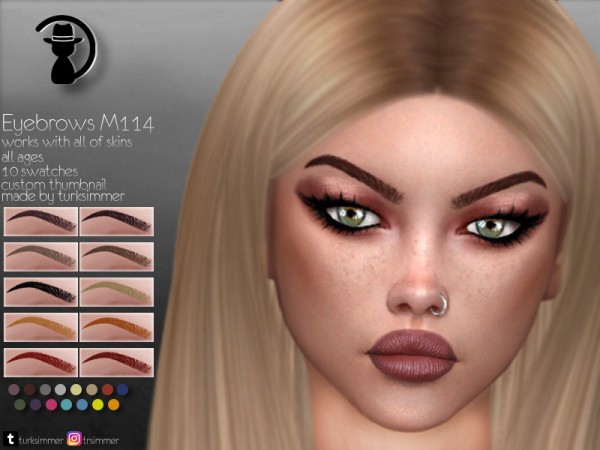  The Sims Resource: Eyebrows M114 by turksimmer