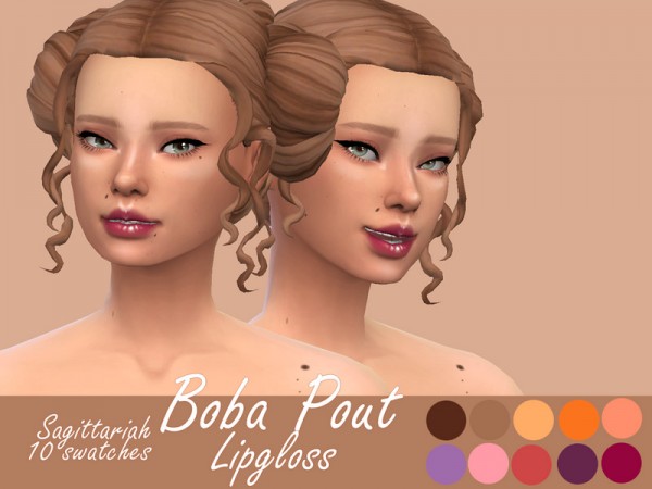  The Sims Resource: Boba Pout Lipgloss by Sagittariah
