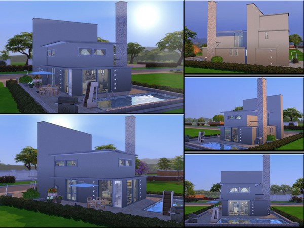  The Sims Resource: Concrete Structure House by matomibotaki