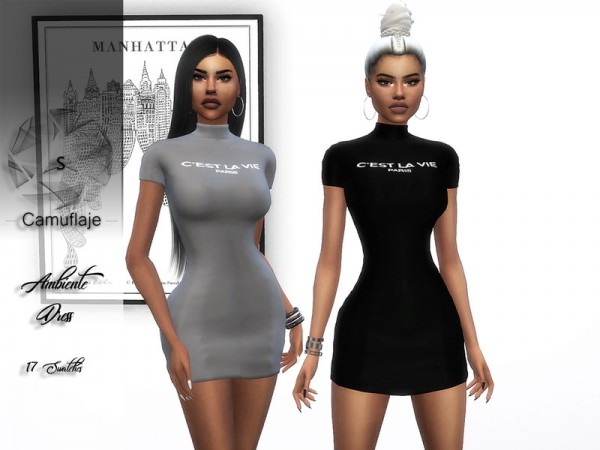  The Sims Resource: Ambiente Dress by Camuflaje