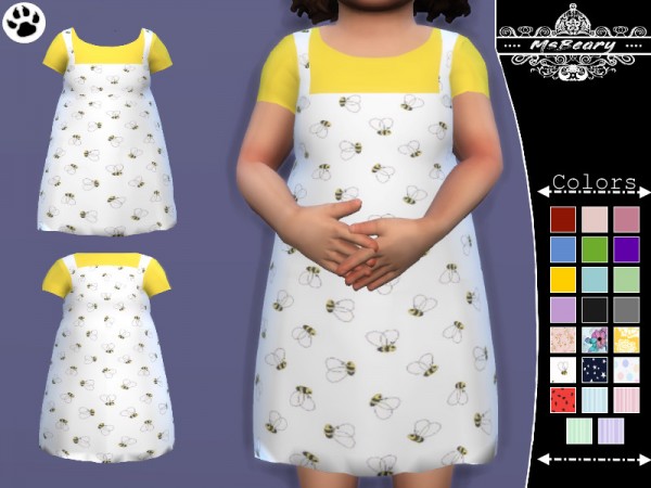  The Sims Resource: Toddler Overall Dress by MsBeary