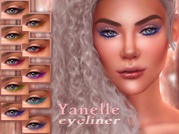  The Sims Resource: Yanelle Eyeliner by KatVerseCC