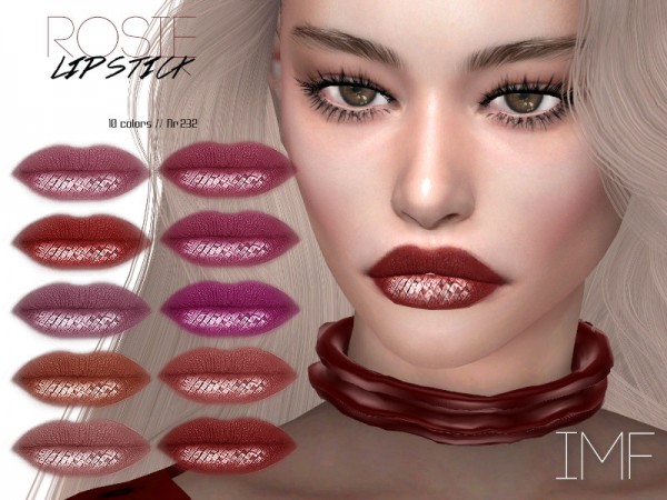  The Sims Resource: Rosie Lipstick N.232 by IzzieMcFire