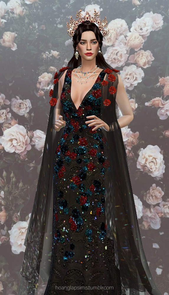  Hoanglap Sims: Temptation of Roses gown