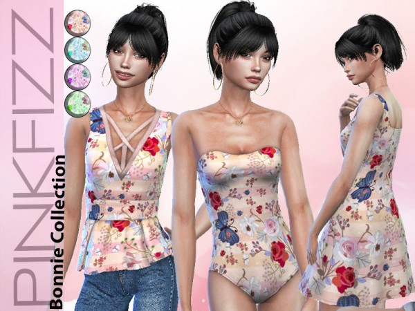  The Sims Resource: One Shoulder Bodycon Dress by ekinege