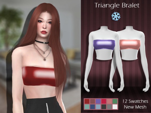  The Sims Resource: Triangle Bralet by Lisaminicatsims