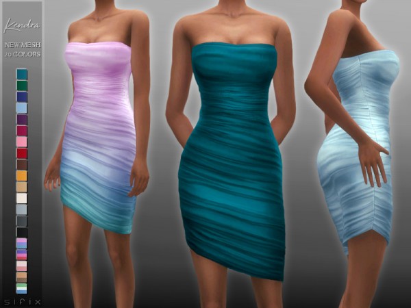  The Sims Resource: Kendra Dress by Sifix