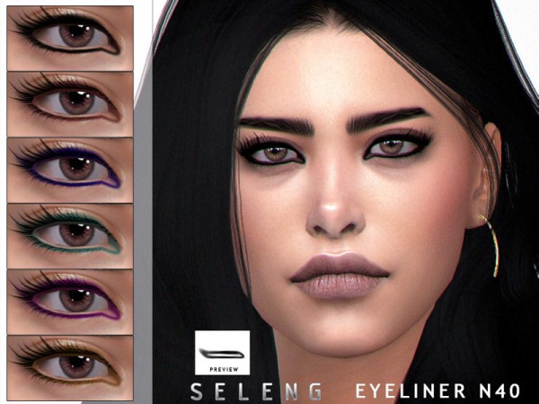  The Sims Resource: Eyeliner N40 by Seleng