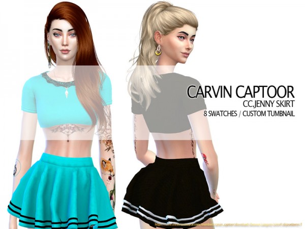  The Sims Resource: Jenny Skirt by carvin captoor