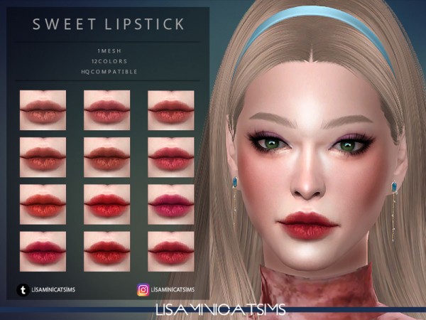  The Sims Resource: Sweet Lipstick by Lisaminicatsims