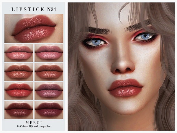  The Sims Resource: Lipstick N34 by Merci