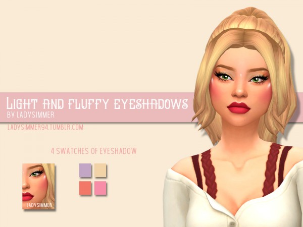  The Sims Resource: Light and Fluffy Eyeshadows by LadySimmer94