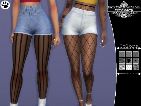  The Sims Resource: Fishnet Designed Tights by MsBeary