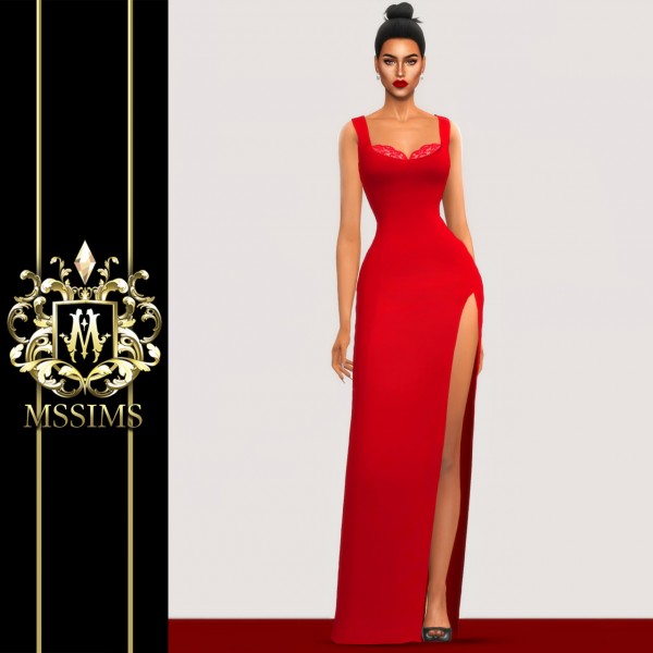  MSSIMS: Poem Red Carpet Dress