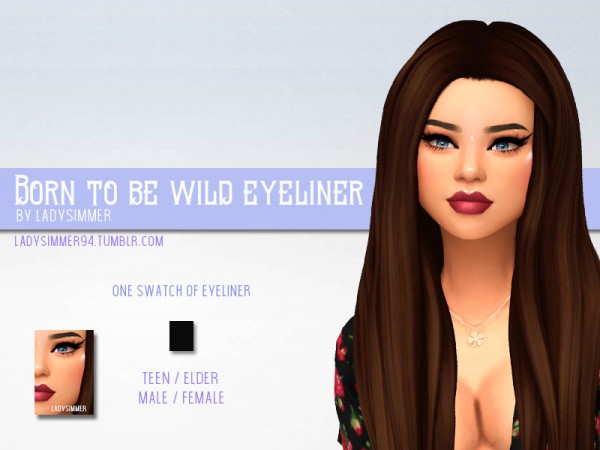  The Sims Resource: Born to be Wild Eyeliner by LadySimmer94
