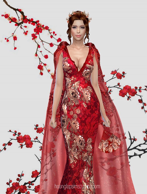  Hoanglap Sims: Spring Blossom Dress