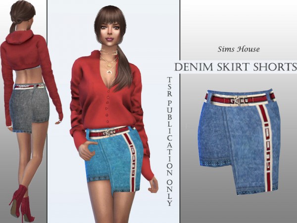  The Sims Resource: Denim skirt shorts by Bill Sims