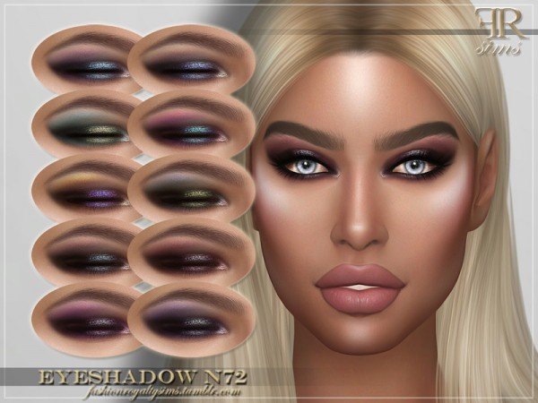  The Sims Resource: Eyeshadow N72 by FashionRoyaltySims