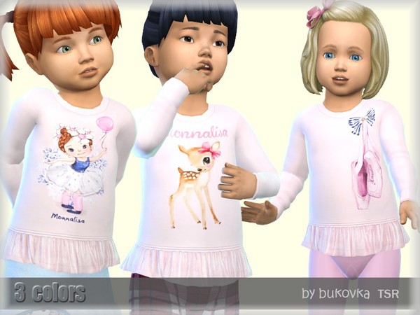  The Sims Resource: Pink frill Top by bukovka