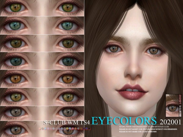  The Sims Resource: Eyecolors 202001 by S Club