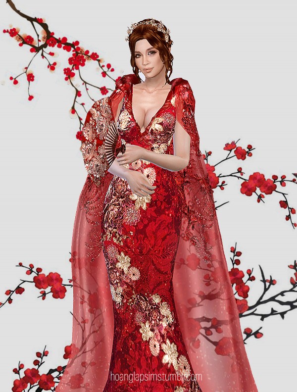  Hoanglap Sims: Spring Blossom Dress
