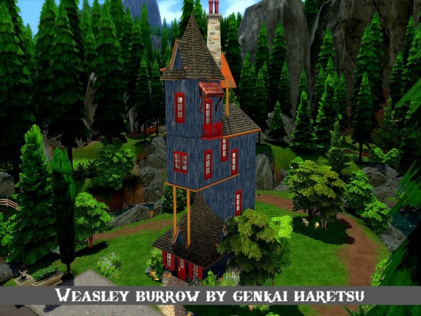  The Sims Resource: Weasley burrow   No CC by GenkaiHaretsu