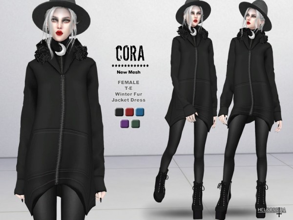  The Sims Resource: Cora   Witch Jacket by Helsoseira