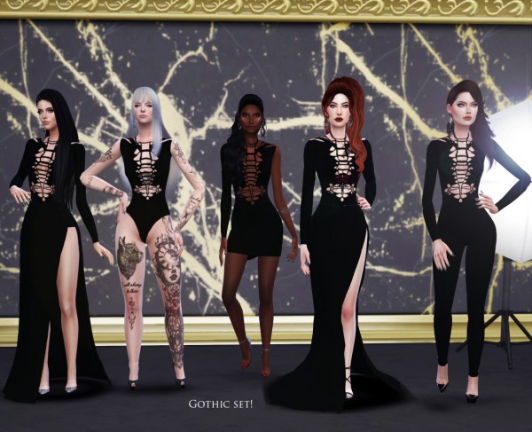 Bommie Sims: Gothic Set • Sims 4 Downloads