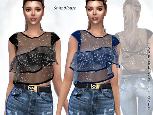  The Sims Resource: Blouse Galaxy by Sims House