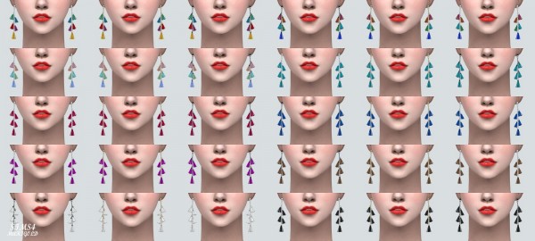  SIMS4 Marigold: Tassel Chain Earrings