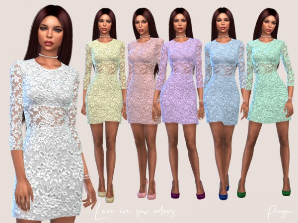  The Sims Resource: Lace in Six Colors by Paogae