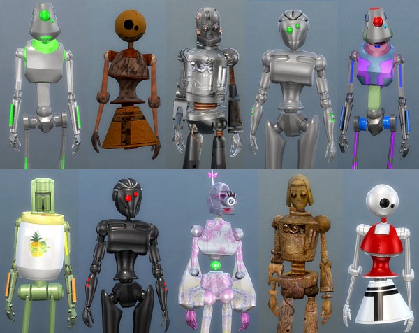  Mod The Sims: Lots More Bots   21 New Servo Overrides by  Esmeralda