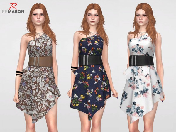  The Sims Resource: Floral Dress for Women 04 by remaron