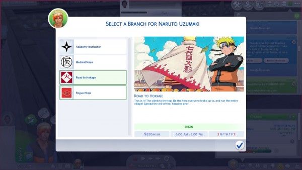  Mod The Sims: Naruto Ninja Career by RayBreeder7