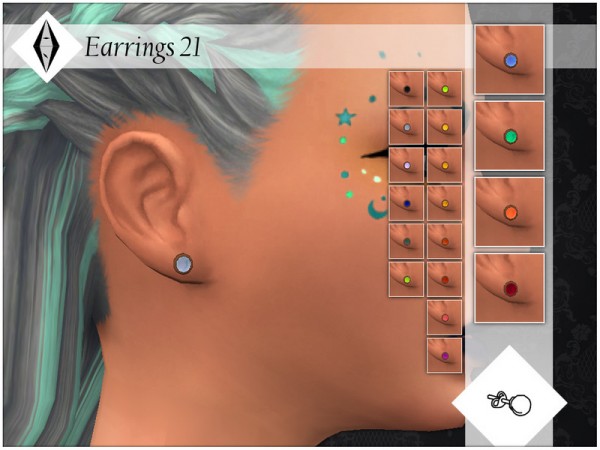  The Sims Resource: Earrings 21 by AleNikSimmer