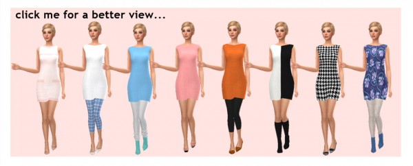  Sims 4 Sue: Retro Shift Dress