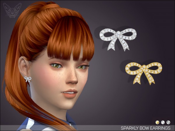  Giulietta Sims: Sparkly bow earrings for kids