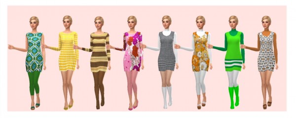  Sims 4 Sue: Retro Shift Dress