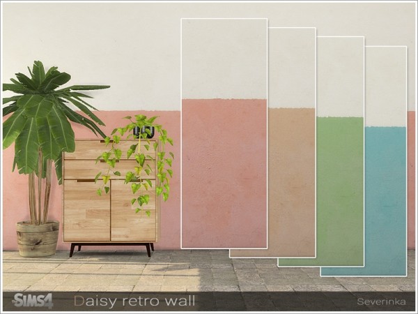  The Sims Resource: Daisy wall by Severinka